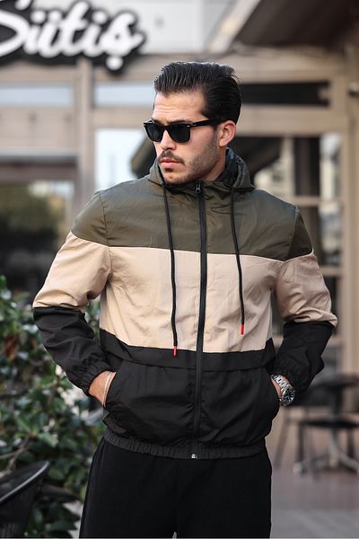 ÖNDER MODA Ανδρικό αδιάβροχο με επένδυση με κουκούλα με τσέπες