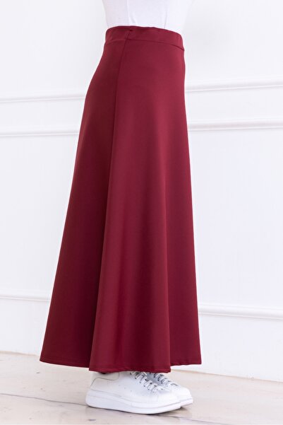 Bestenur Neris Scuba Skirt 1357 - Claret Red