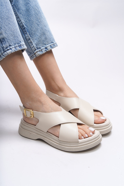 Riccon Greslaela 0012300   Sandale de damă model bej