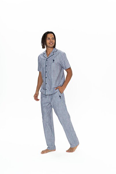 U.S. Polo Assn. Πόλο Ασν. Ανδρικό σετ πιτζάμες Navy Blue