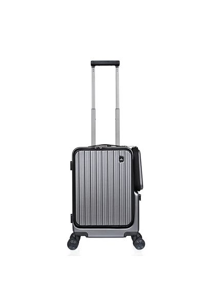 MORANO Morano Smart Cabin Luggage with Large Storage Space and Side Pocket 37-28-50cm Silver