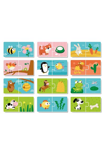Dodo Duo Puzzle - Animal Food (2 pieces)