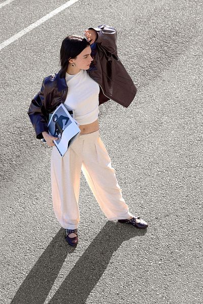 Bershka Tailored fit balloon trousers