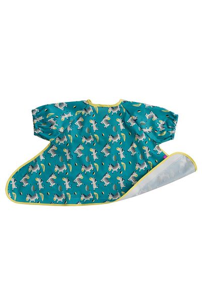 Tidy Tot Short-sleeved bib - Cheerful zebras