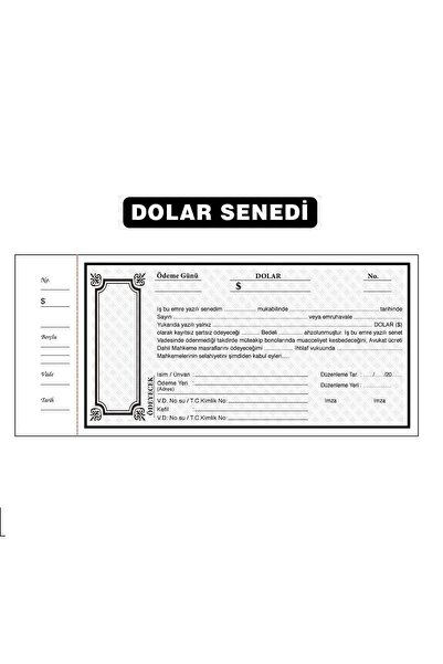 JokeyKırtasiye DOLAR Senet Karnesi (20 Yaprak)