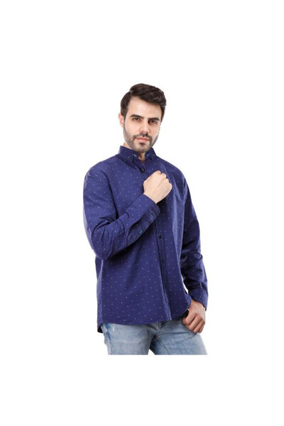 COUP قميص رجالي كاجوال 1200229 مقاس 2xl-أزرق