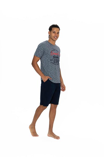U.S. Polo Assn. Πόλο Ασν. Ανδρικό σετ σορτς Navy Blue Melange