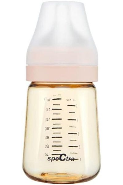 Spectra Prémiová antikoliková láhev s dudlíkem ve tvaru S žlutá (160 ml)
