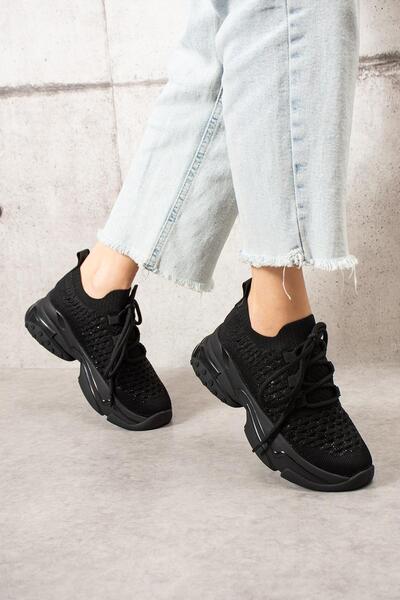 ShoeTek Lorda Чорні жіночі кросівки - Спортивні кросівки з шнурівками