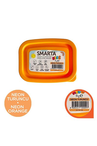 Smarta 70Gr Neon Orange Modeling Plasticine - Air Drying Kids Clay / 30000042