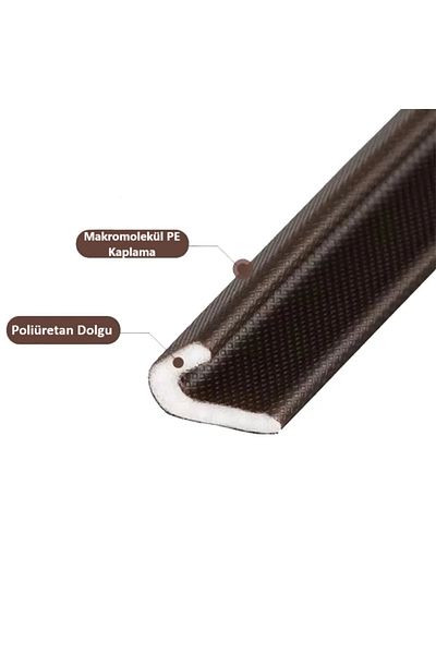 BABAWİCK 4 Subway Black - V-Type Polyurethane Foam Wick with Door Window Seal and Sponge Sound Dust and Heat Insulation