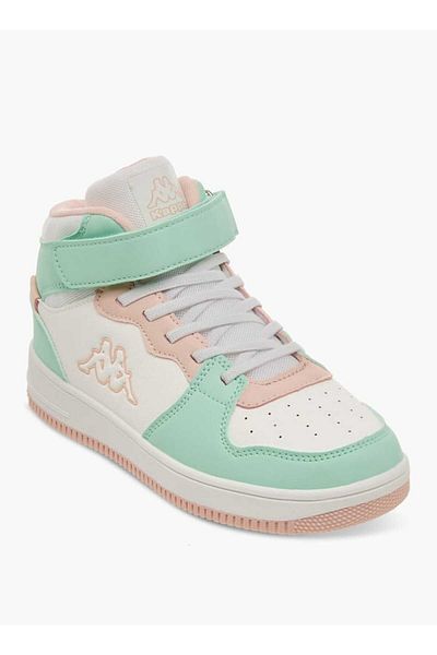 Kappa Kappa Girls' Panelled High Top Sneakers with Hook and Loop Closure