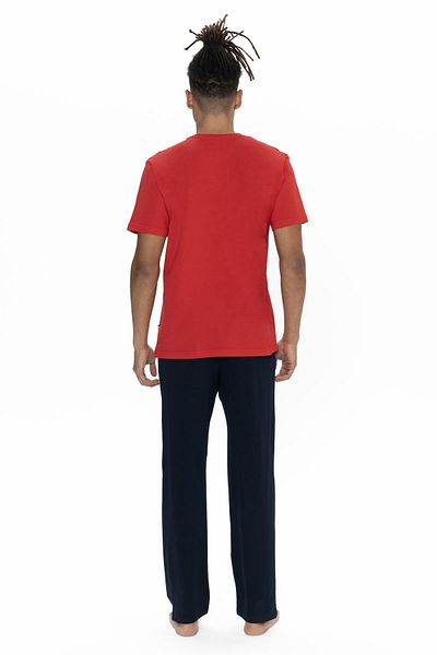 U.S. Polo Assn. U.S. Polo Men's Flat Leg Pocket Pajama Suit, Crew Neck, Short Sleeve Pajama Suit