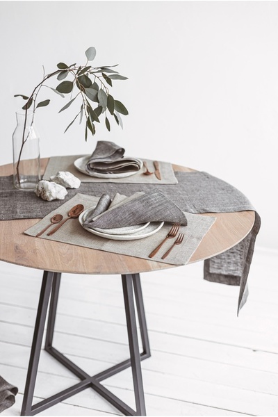 Linen Mood Premium Çuval Renk 6’lı Linen Keten Amerikan Servis 35 X 45cm