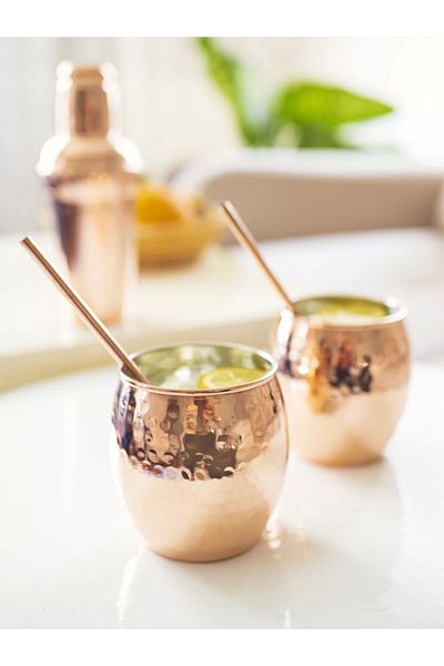 Bakır Concept 2-Piece Cocktail Model - Copper Cup and Chubby Hammer Tattoo