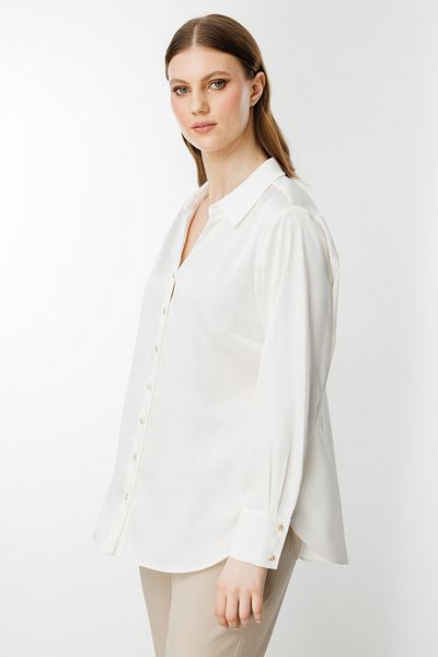 Ekol Plus Size Satin Shirt