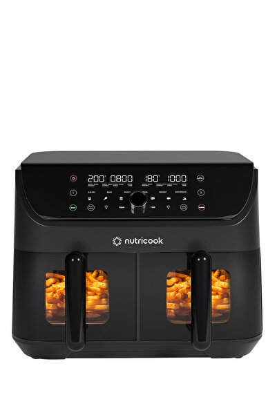 Nutricook Air Fryer Duo 2 Vision 8.5L 12 Akıllı Program, Çift Sepet, 2400 Watt, Senkronize Pişirme