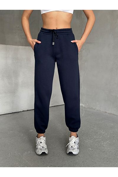BEJNA Marineblaue Damen-Jogginghose – elastische Beine