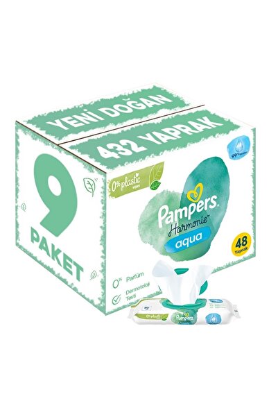 Prima Pampers Harmonie Islak Havlu Mendil Aqua Pure 48 Yaprak 9 Lu Set (432 Y...