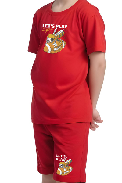 panios kids Play Bee Printed Boys Capri and T-Shirt Bottom-Top Set