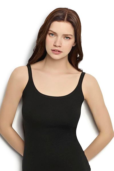 Jiber 528 Women's Cotton Lycra Thick Wide Strap Undershirt