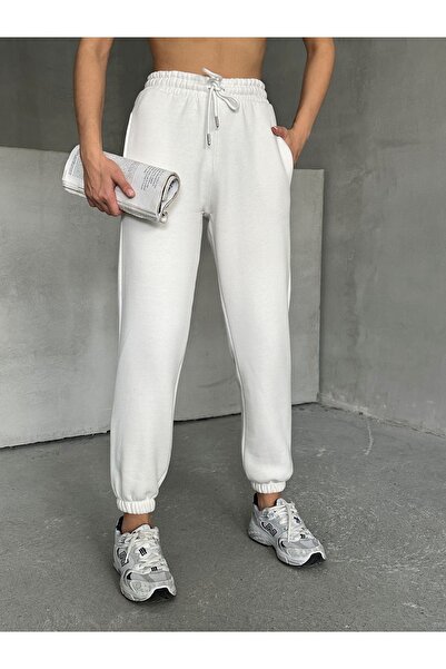 BEJNA Λευκό ελαστικό γυναικείο φούτερ