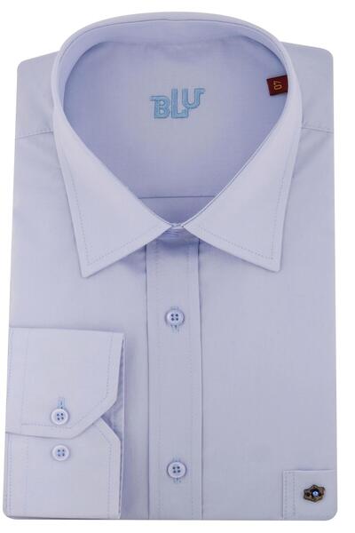 BLU Yarım Italyan Yaka Klasik Gömlek