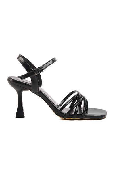 AYAKMOD Black Women's Heeled Evening Dress Engagement Wedding Shoes 655358   Z