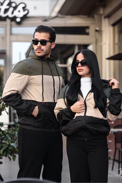 ÖNDER MODA Pelernă de ploaie căptușită pentru femei, rezistentă la vânt, cu buzunare cu glugă
