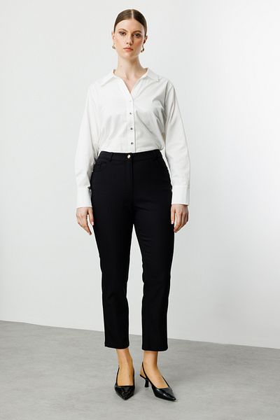 Ekol Narrow Leg Plus Size Trousers