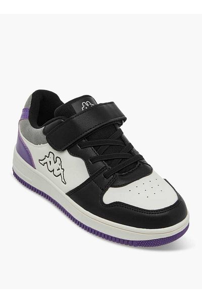 Kappa Boys' Colourblock Sneakers with Hook and Loop Closure