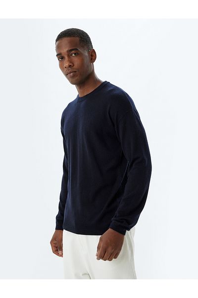 Koton Knitwear Sweater Crew Neck Basic Viscose