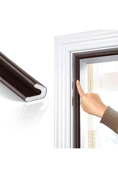 BABAWİCK 4 Subway Black - V-Type Polyurethane Foam Wick with Door Window Seal and Sponge Sound Dust and Heat Insulation