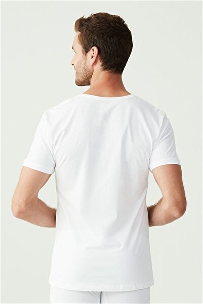 U.S. Polo Assn. U.S. Polo Assn. 80199 Men's 2 Pack Short Sleeve V Neck Singlet - White