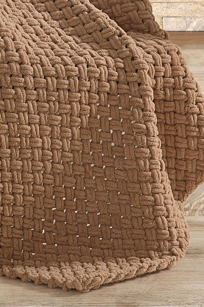 DOUX HOME PUFY ΠΛΕΚΤΗ ΧΕΡΙ Πλεκτή Κουβέρτα Τηλεόρασης 95 Χ 125 (TASSEL)