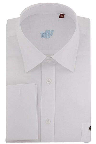 BLU Yarım Italyan Yaka Klasik Gömlek