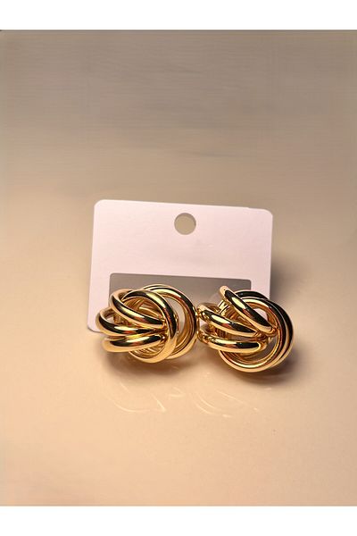 Nova Ball Shaped Gold Earrings
