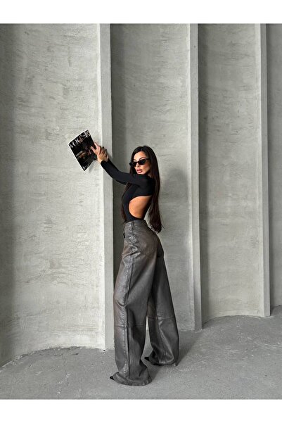 DENİKK Trend Özel Tasarım Bol Paça Rahat Kalip Palazzo Pantolon