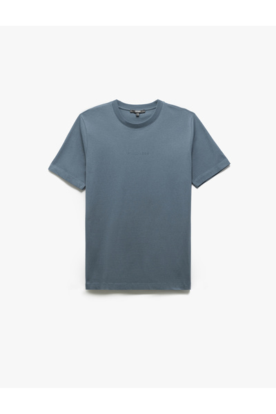 Koton Slogan Print Short Sleeve Regular Fit Cotton Crew Neck T-Shirt