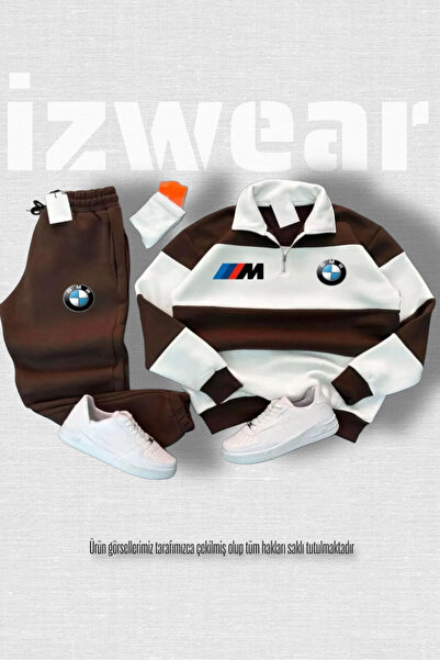 GBRO Unisex New Season Bmw m Power Half-Zip Overlapping Six Set 3 Thread Combo