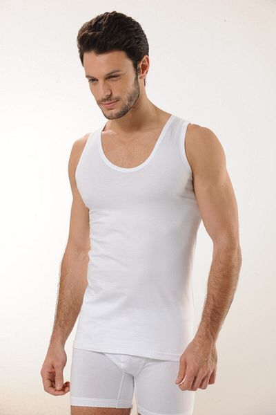 Hmd 716 6-pack Cotton Strappy Men's Undershirt - White