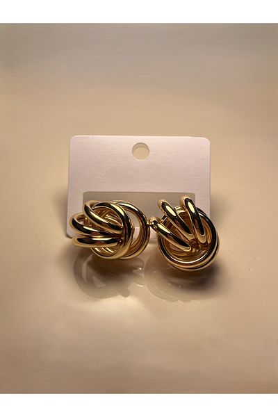 Nova Ball Shaped Gold Earrings