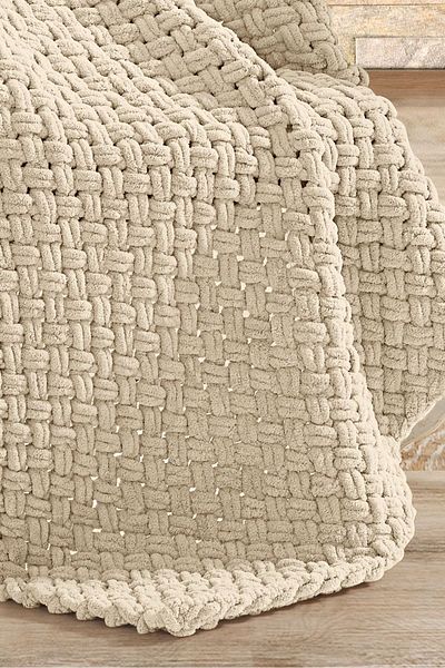 DOUX HOME Pufy Hand Knitted Knitwear Knitted Tv Blanket 95 X 125 (Tas)