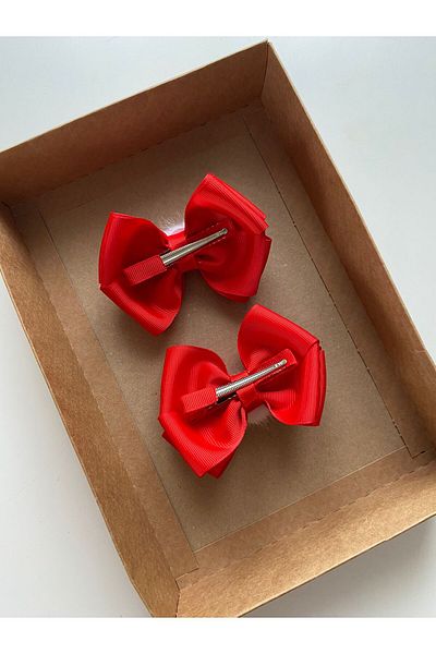Stil Tasarım Toka Set of 2 Red Pompom Buckles