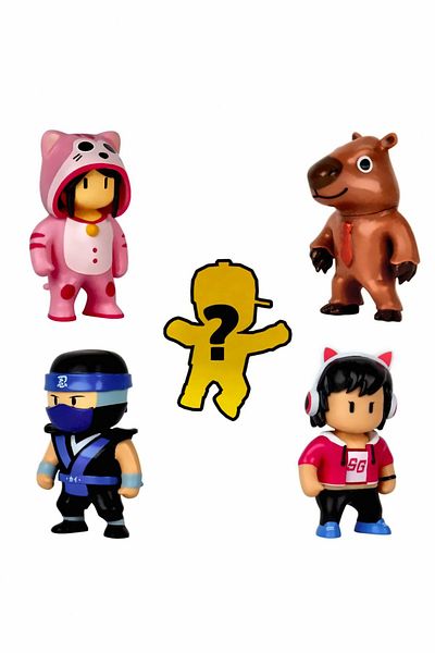 OMZ لعبة تعليمية للأولاد - مجموعة مجسمات مكونة من 5 قطع من Meowmer، Capybara، Ninja Kaı، ألعاب Gamergina للفتيات