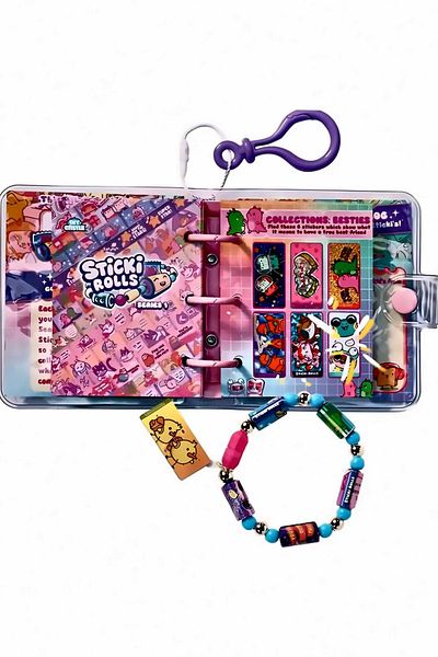 OMZ Bowknot Sticker Bracelet Collectibles Sticki Book for Boys and Girls - Educational Toy