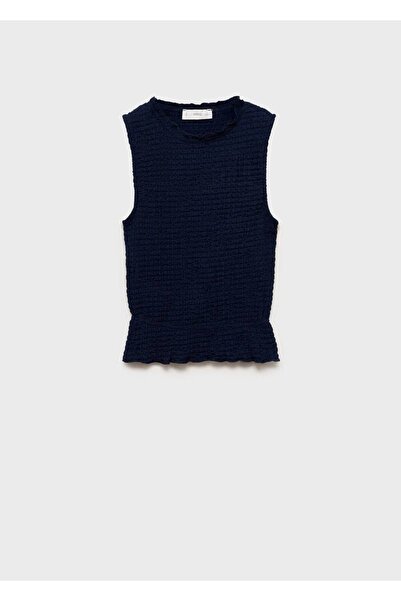 MANGO Kids Geraffte, strukturierte Bluse