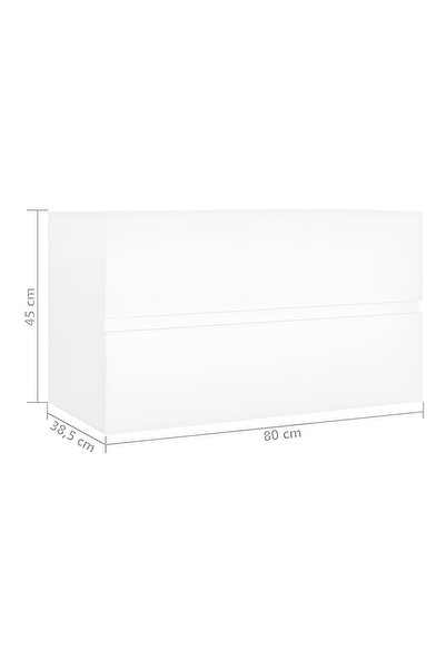 KRM HOME Suntalam alt bölümü çekmeceli lavabo dolabı(BEYAZ)(LAVABOSUZ)