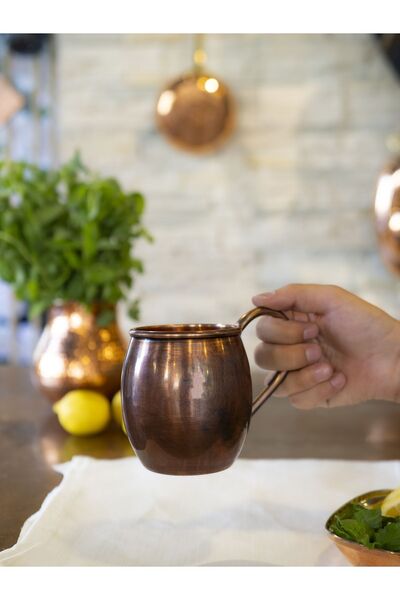 Bakır Concept Copper Cup Cup Without Calyse Chubby Oxidized Color