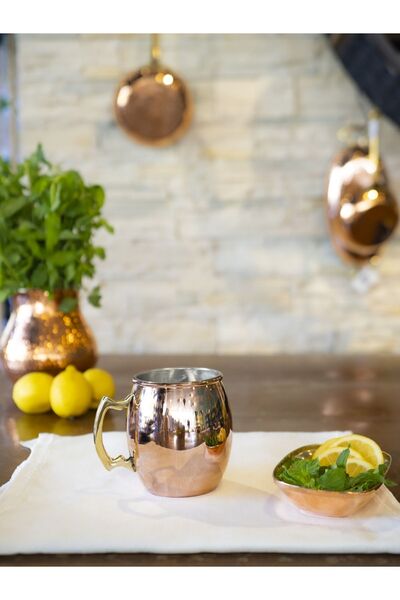 Bakır Concept Copper Mug Cup with Casting Arm Model - Copper Color